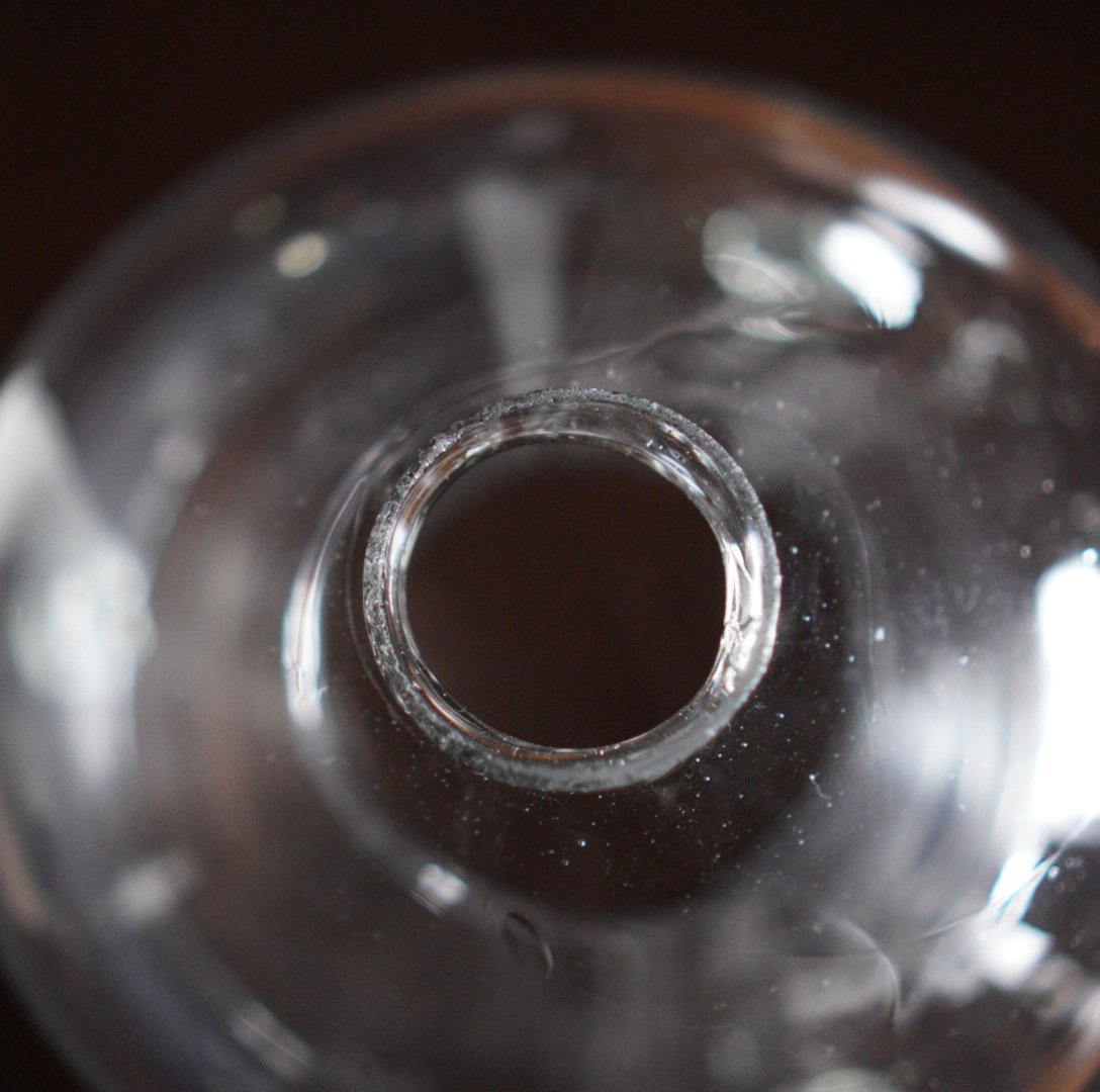 ハエ取り瓶 ハエトリ器 和ガラス 気泡入り ガラスビン アンティーク