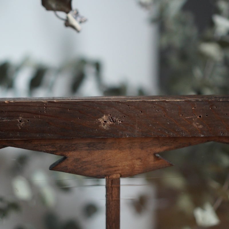 ガラス棚 引出し付き 収納棚 収納 木製 昭和初期 古道具 アンティーク