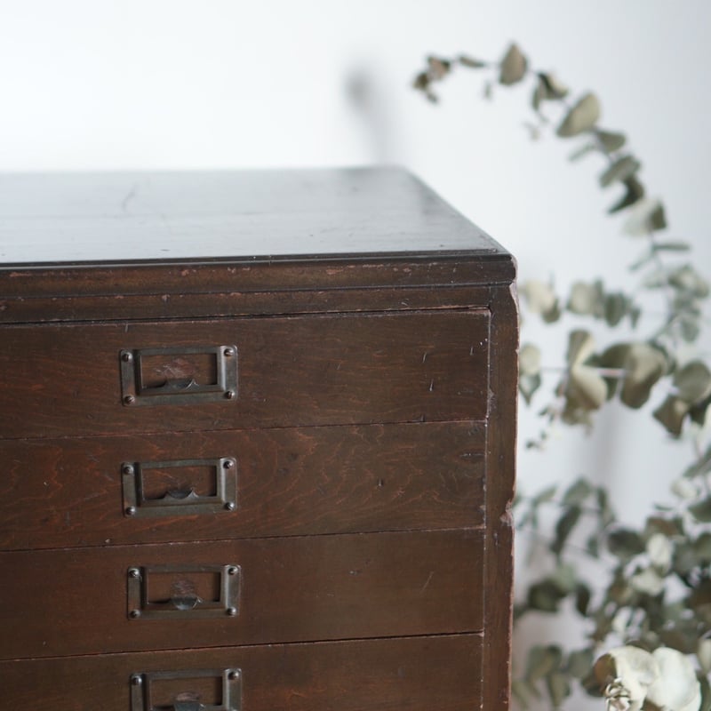 古い引出し棚 木製 引出し 収納 収納棚 昭和初期 古道具 古家具