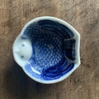 福良雀 小皿 染付皿 ふくら雀 陶器 豆皿 釉薬 和食器 古道具