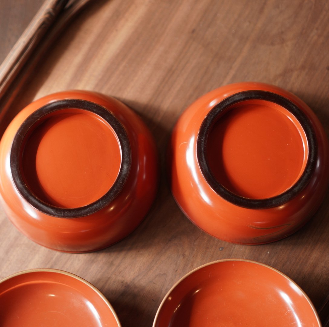 漆器椀 蓋付き 朱塗り 金蒔絵 漆器 吸物椀 金 汁椀 明治 和食器 漆器椀 蓋付き 朱塗り 金蒔絵 漆器 吸物椀 金 汁椀 明治 和食器