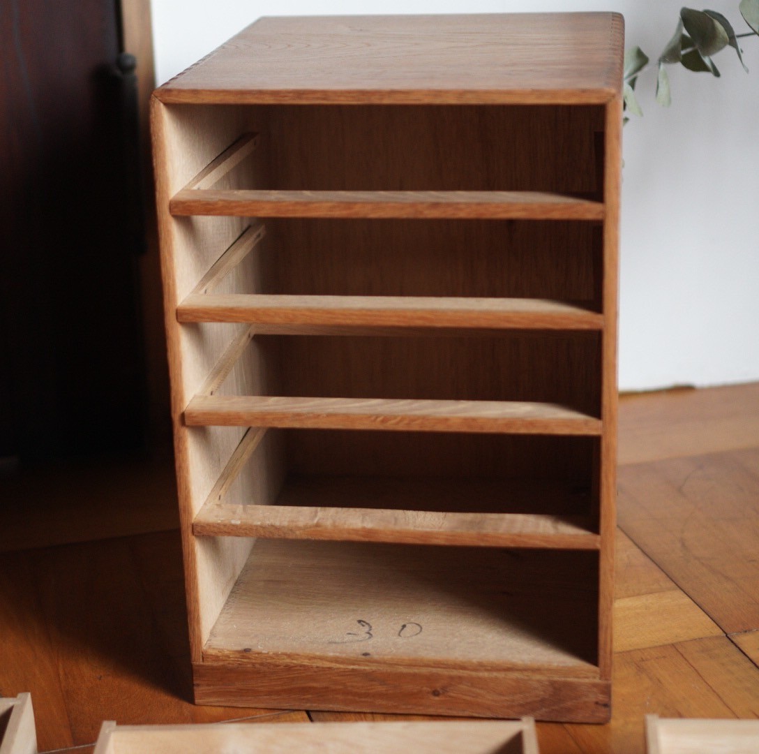 5杯小引出し 小抽斗 引出し 収納 木製 昭和初期 古道具