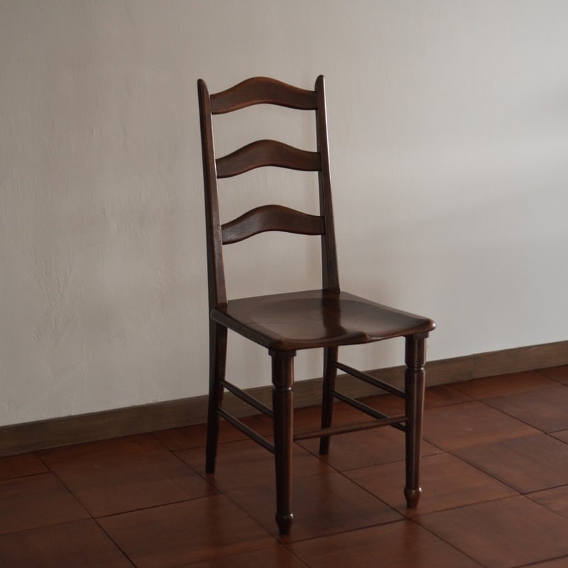 古い椅子 木製 ラダーバックチェア ダイニングチェア 古家具 古道具