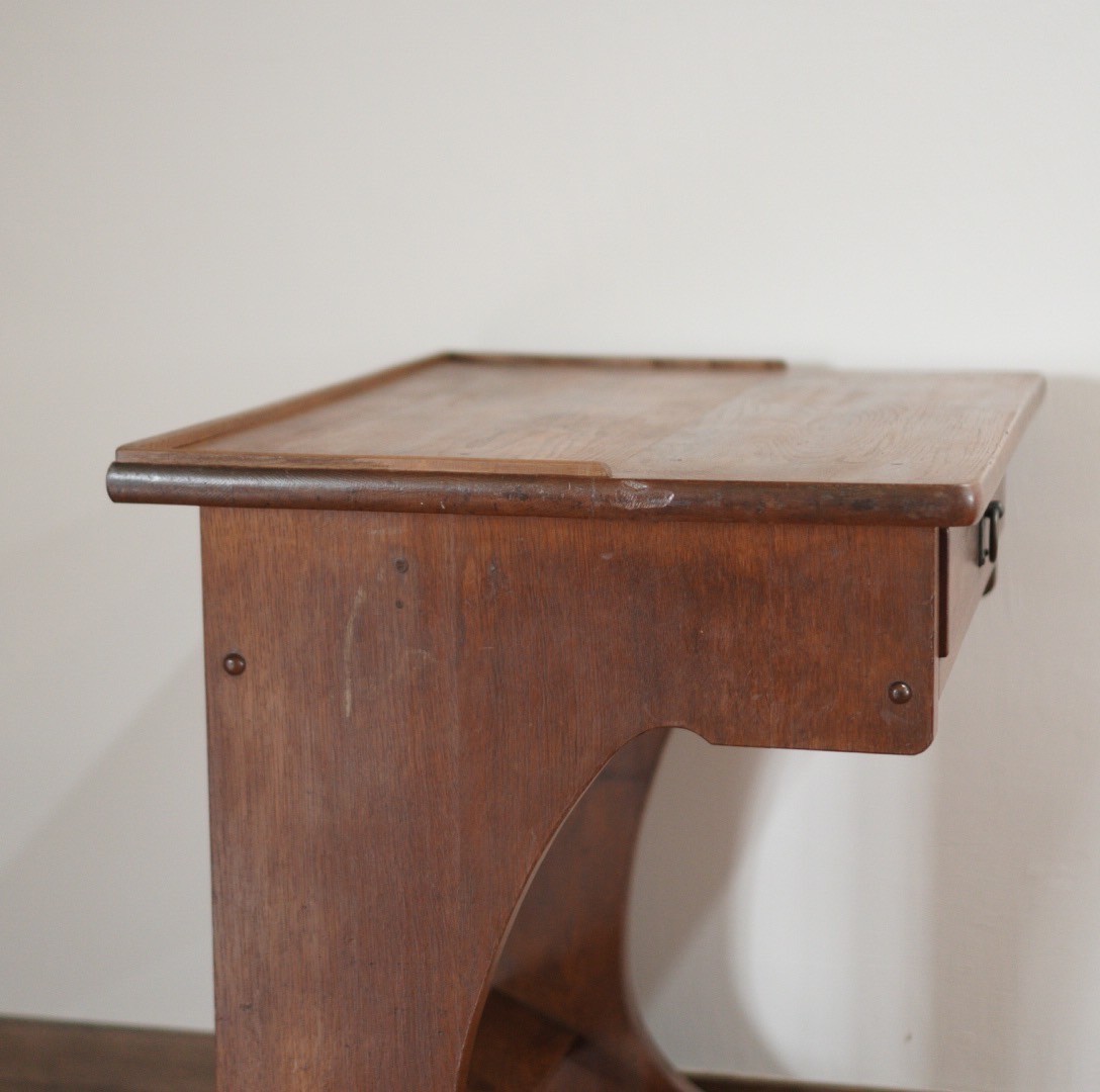 木製 作業机 勉強机 机 古家具 骨董 アンティーク 1枚板 デスク 木製 作業机 勉強机 机 古家具 骨董 アンティーク 1枚板 デスク