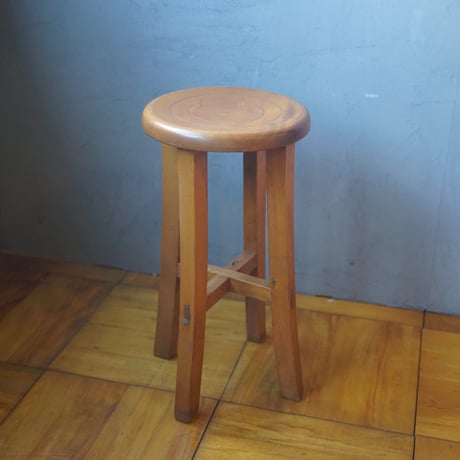 古い木製の丸椅子 スツール チェア 古道具 古家具 ヴィンテージ 
