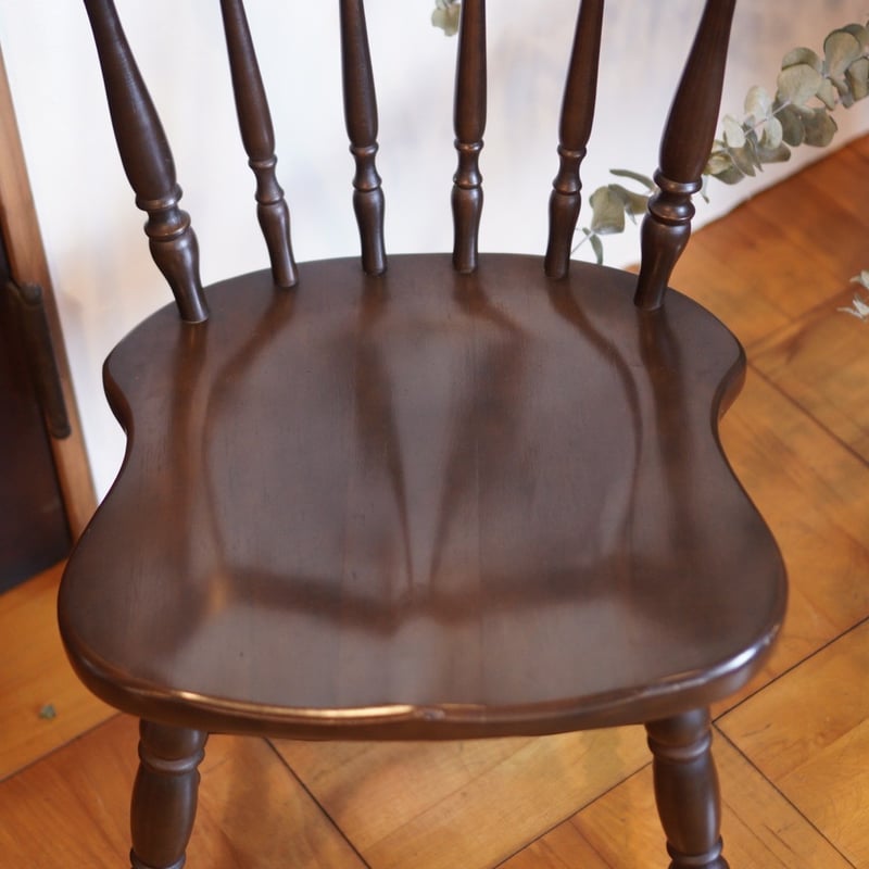 古い椅子 飛騨産業 キツツキ ウィンザーチェア 飛騨家具 木製 イス 古