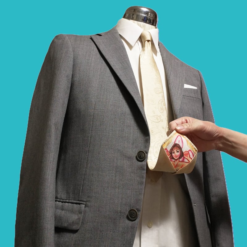 吉岡里奈 × (元)鶴谷洋服店 共同制作 おいしいネクタイ 食べタイ【TABE