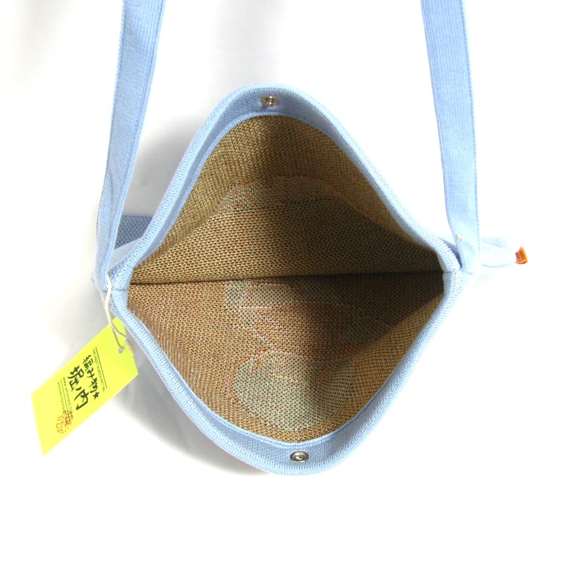 編み物☆堀ノ内 マムアン ニットサコッシュ 水色 | (元)鶴谷洋服店 通販部