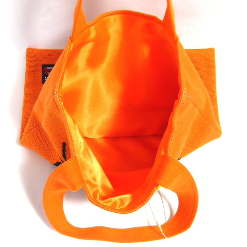 編み物☆堀ノ内 天才バカボン ＆ パパ ニットトートバッグ ネオン