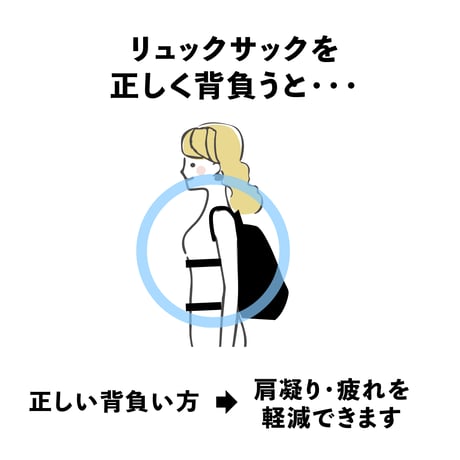 身体にやさしいリュックサック  前ポケット付き　ブラック