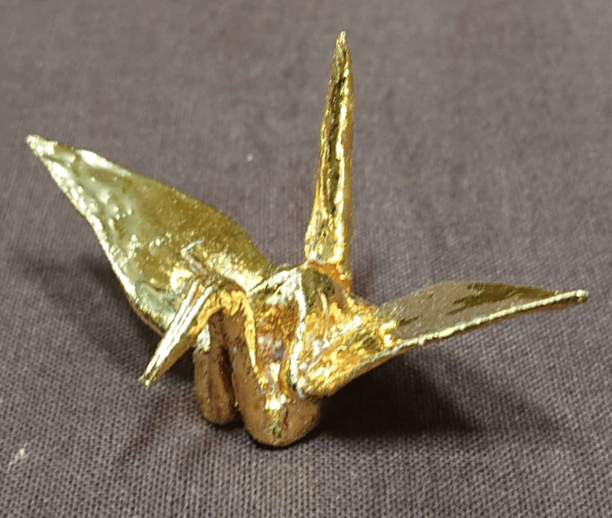 PRIMA ART 鶴の置物fine gold 99.9 金 LUXE GOLD (Gold/Medium)