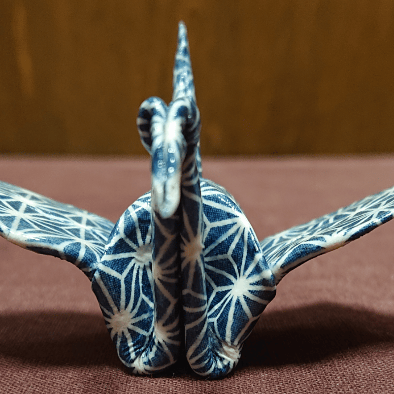 折り紙陶芸 鶴 Origami Ceramic Art Crane Mサイズ | SASE
