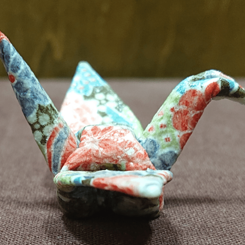 折り紙陶芸 鶴 Origami Ceramic Art Crane Sサイズ | SASE