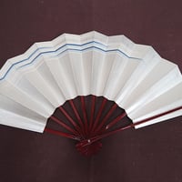 舞扇（黒塗）書絵 椿 Fan Camellia | SASEBO MAEKAWA 前川楽器店
