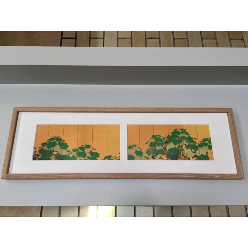 額装・双変形サイズ 木村武山「花鳥図（日盛り）」 | 福井県立美術館