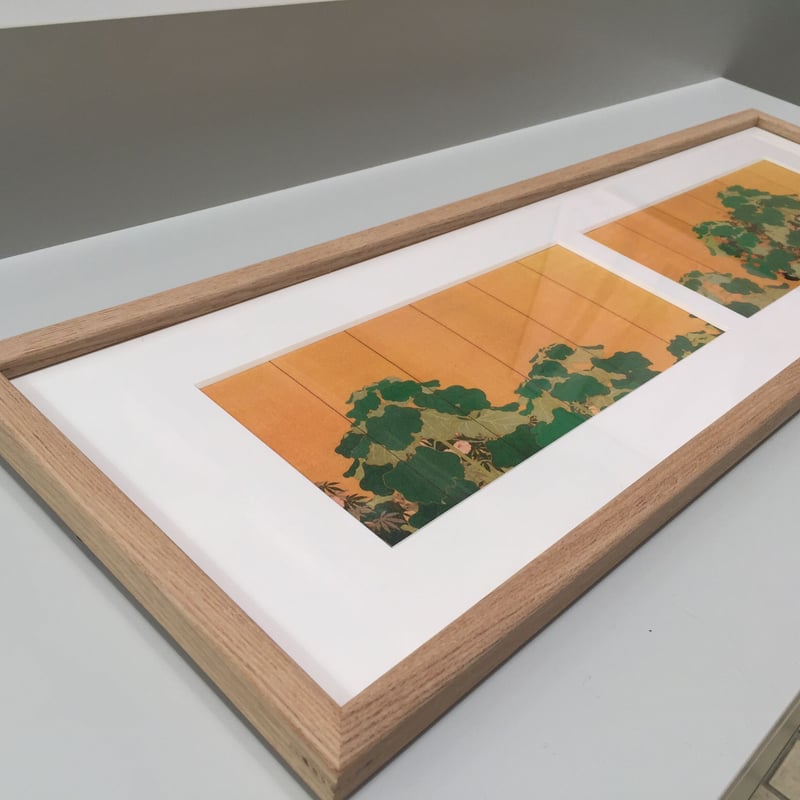 額装・双変形サイズ 木村武山「花鳥図（日盛り）」 | 福井県立美術館