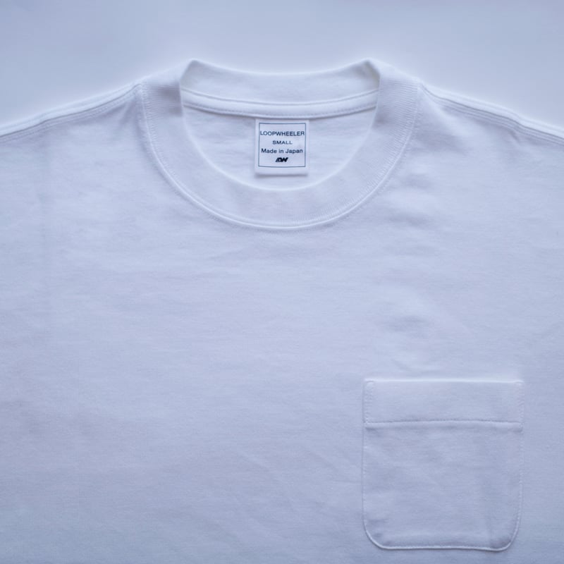 LW56 ミドルウェイト吊り天竺 無地クルーネックポケットTシャツ 