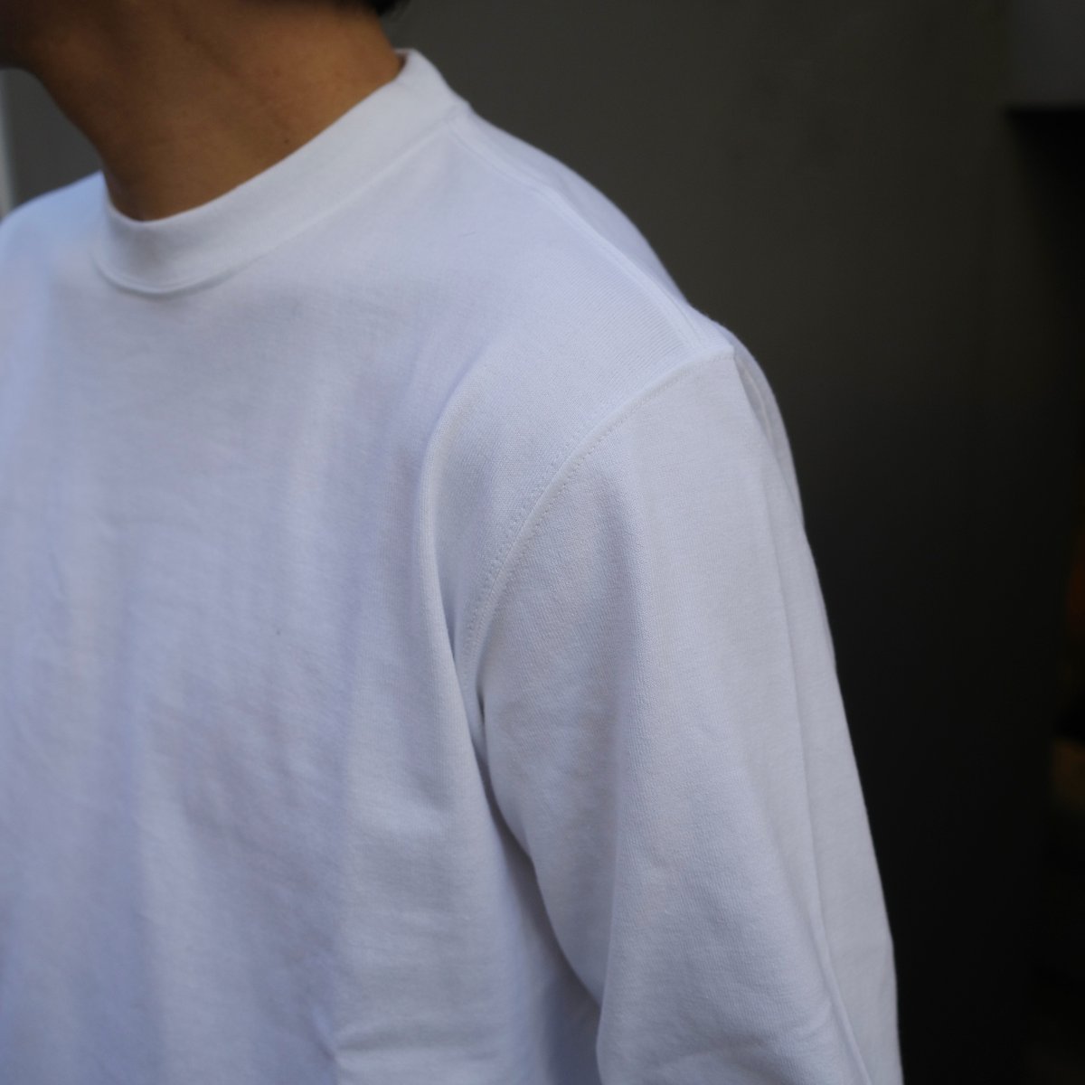 LW29 ミドルウェイト吊り天竺 無地ロングスリーブTシャツ ホワイト 