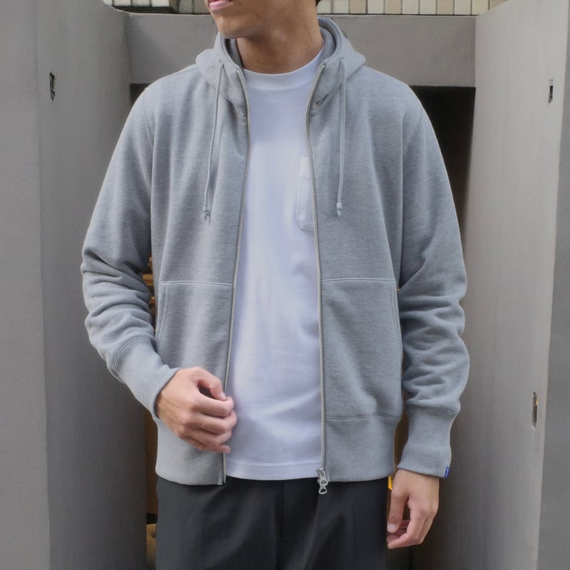 【完売品】LOOPWHEELER ループウィラー フルジップパーカー グレー L 完売品】LOOPWHEELER ループウィラー フルジップパーカー グレー L