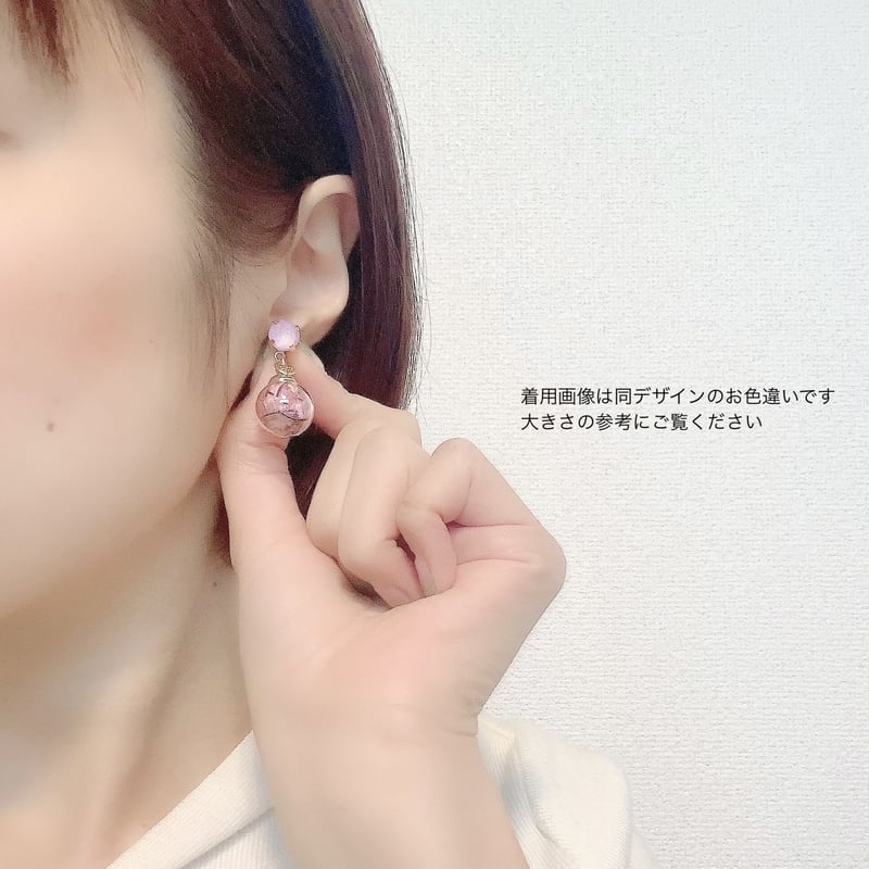 糸紡ぎ」スワロフスキーピアス／イヤリング | atelier nolla