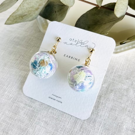 「糸紡ぎ」20mmピアス／イヤリング