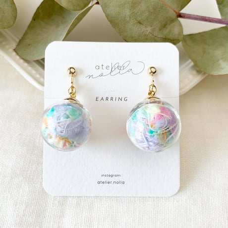 「糸紡ぎ」20mmピアス／イヤリング