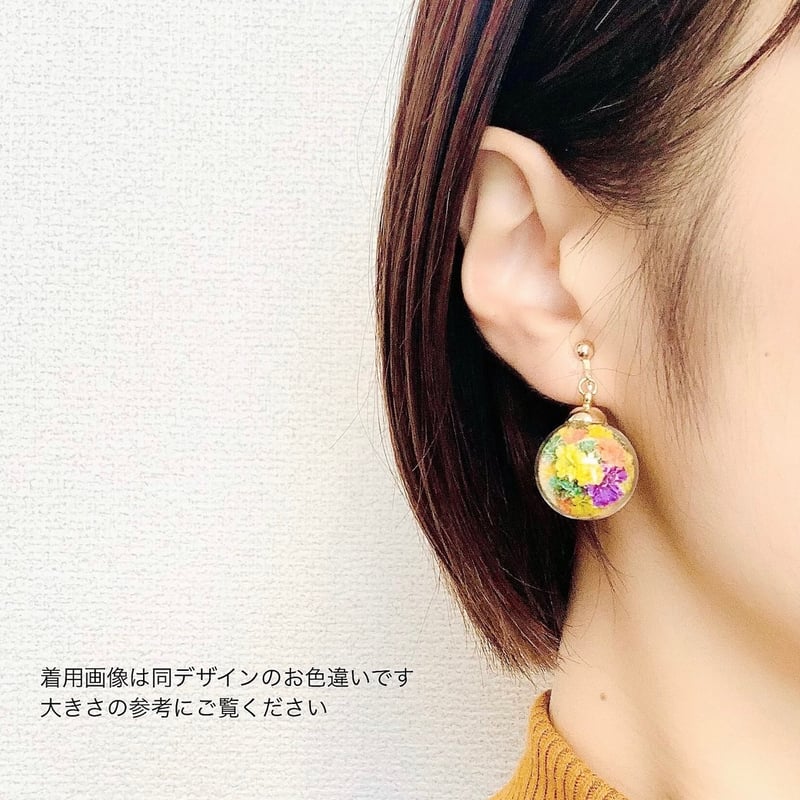 Art by colors」collection・20mmガラスドームピアス／イヤリング |
