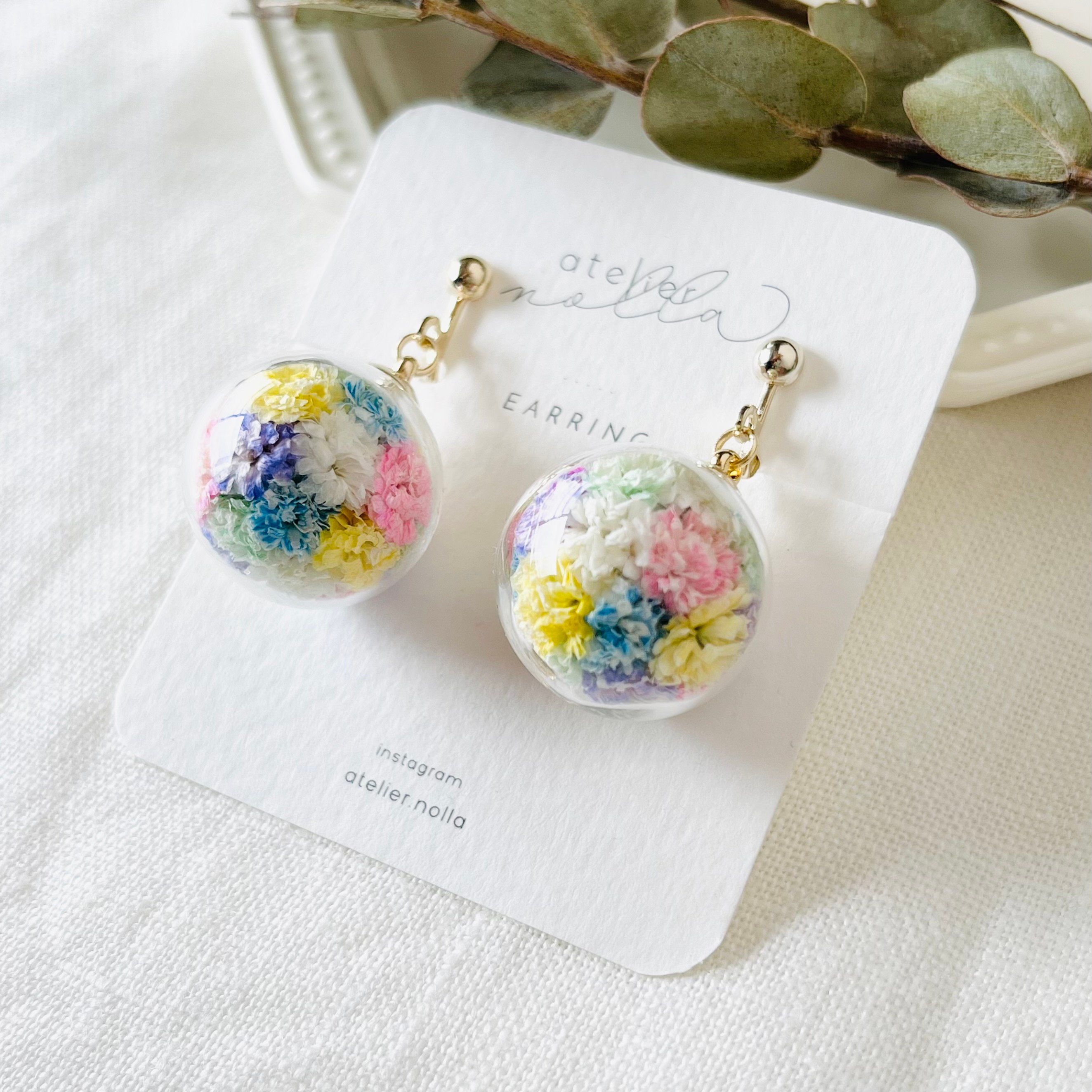 20mmガラスドームピアス／イヤリング | atelier nolla