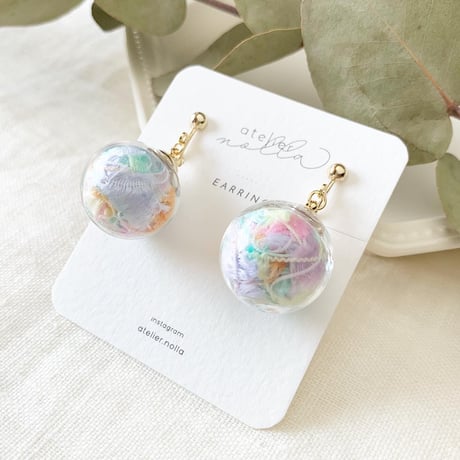「糸紡ぎ」20mmピアス／イヤリング