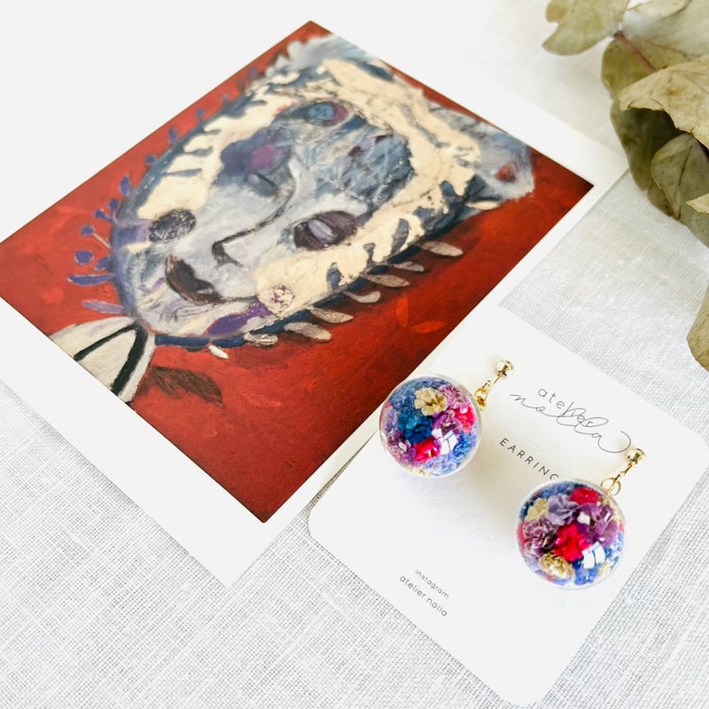 Art by colors」collection・20mmガラスドームピアス／イヤリング |