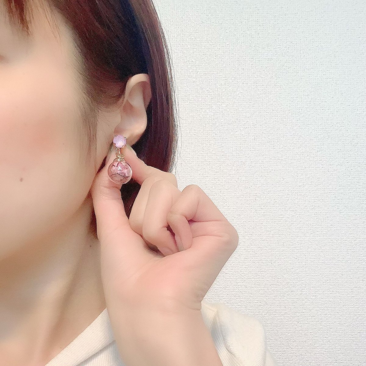 糸紡ぎ」スワロフスキーピアス／イヤリング | atelier nolla