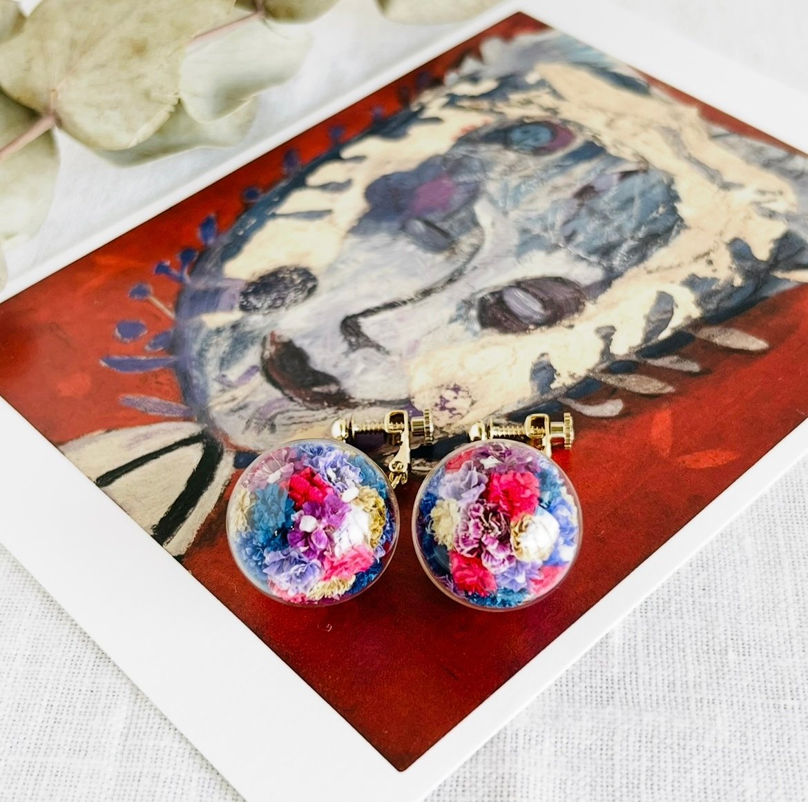 Art by colors」collection・20mmガラスドームピアス／イヤリング |