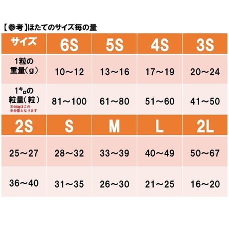 枝幸ほたて貝柱【玉冷(生食可)】500ｇ/3S
