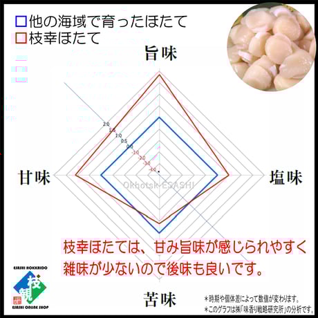 枝幸ほたて貝柱【玉冷(生食可)】500ｇ/3S