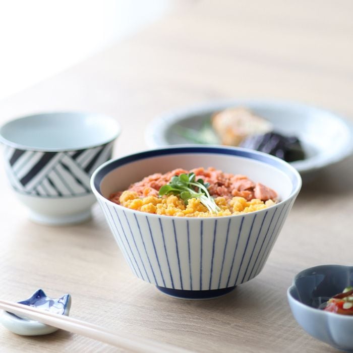 波佐見焼 プレール 茶碗（小） ブラウン/ブルー | 和食器通販 有田焼