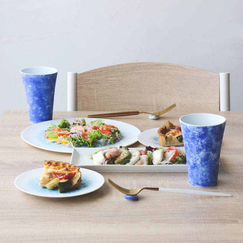 平皿 有田焼 石目垂込 縞高台21㎝プレート 平皿有田焼石目垂