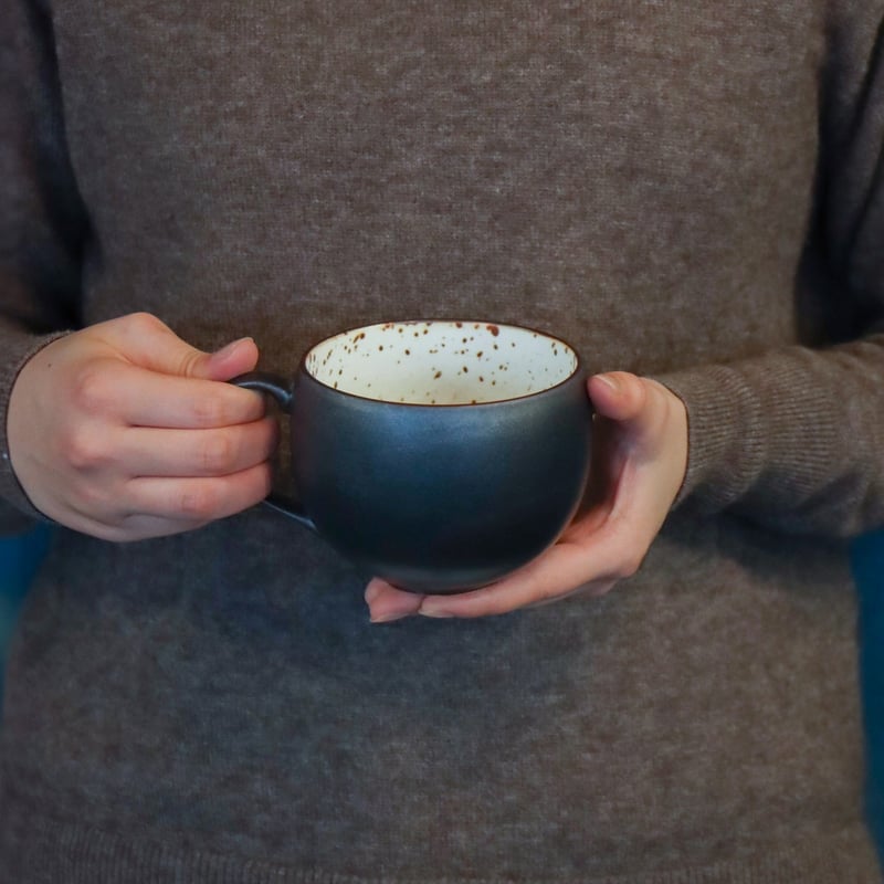 B&W Sabi café au lait mug | 和食器通販 有田焼 山忠｜おしゃれでモ