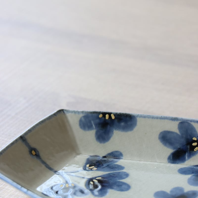 金彩草花紋 六角長皿 | 和食器通販 有田焼 山忠｜おしゃれで