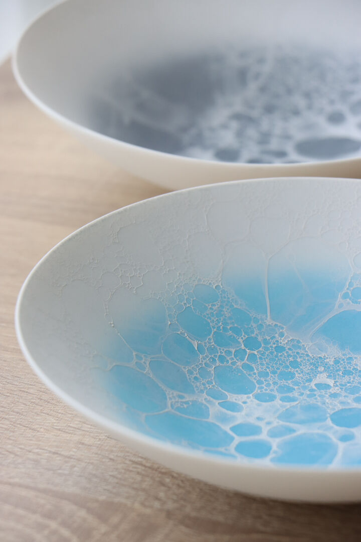 泡 ボウル 18cm blue/gray | 和食器通販 有田焼 山忠｜おしゃれで