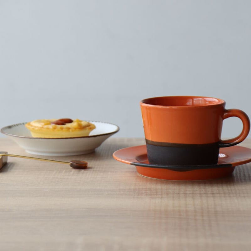 二色掛け分け コーヒーカップ&ソーサー | 和食器通販 有田焼 山忠