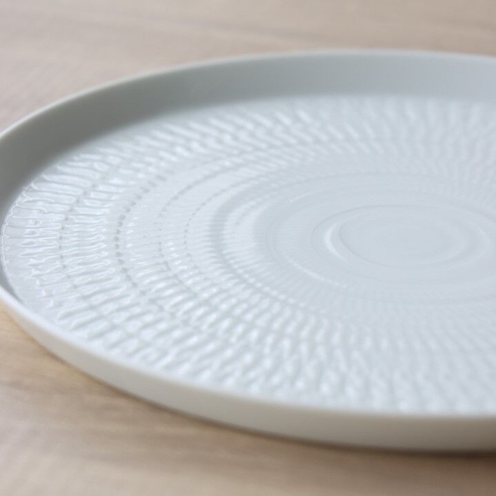 白磁 飛び鉋 丸プレート 16cm/21cm | 和食器通販 有田焼 山忠