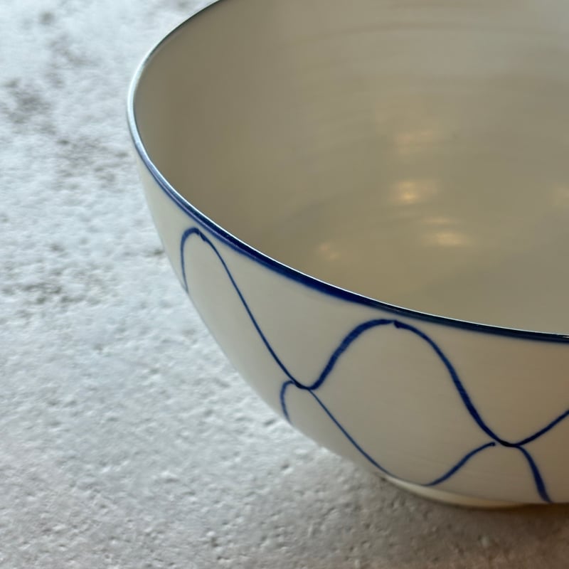 バニラブルー 網絵 どんぶり | 和食器通販 有田焼 山忠｜おしゃれで