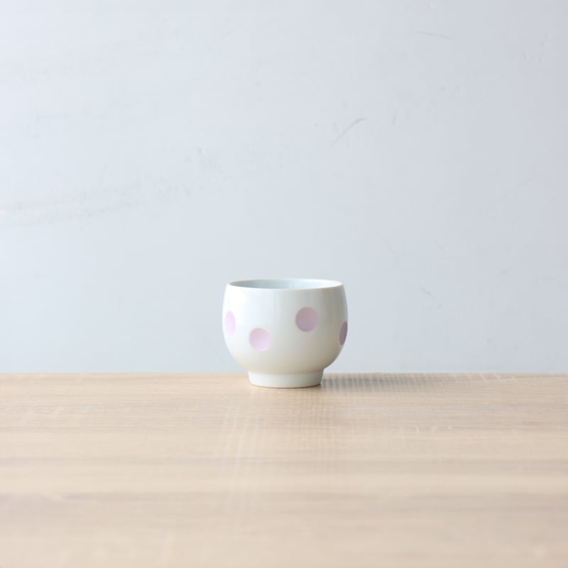 水玉仙茶 グリーン/ピンク | 和食器通販 有田焼 山忠｜おしゃれで
