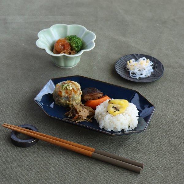 青磁　鉢　茶道具　和食器　花柄　飾皿　手練り　C264 九谷焼 伝統柄 【九谷焼】4.5号小鉢揃 草花絵変り〈5個〉 |皿や鉢など