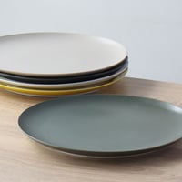 Natural plate L white / yellow / gray / green / navy