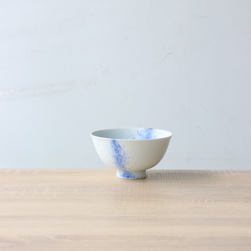 白マット呉須吹 茶碗 大/小 | 和食器通販 有田焼 山忠｜おしゃれで