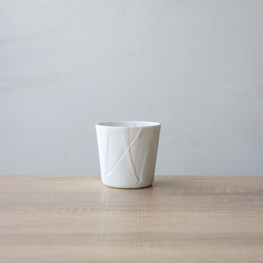 ceramic mimic fabric ロックグラス プレーン | 和食器通販 有田焼 山忠