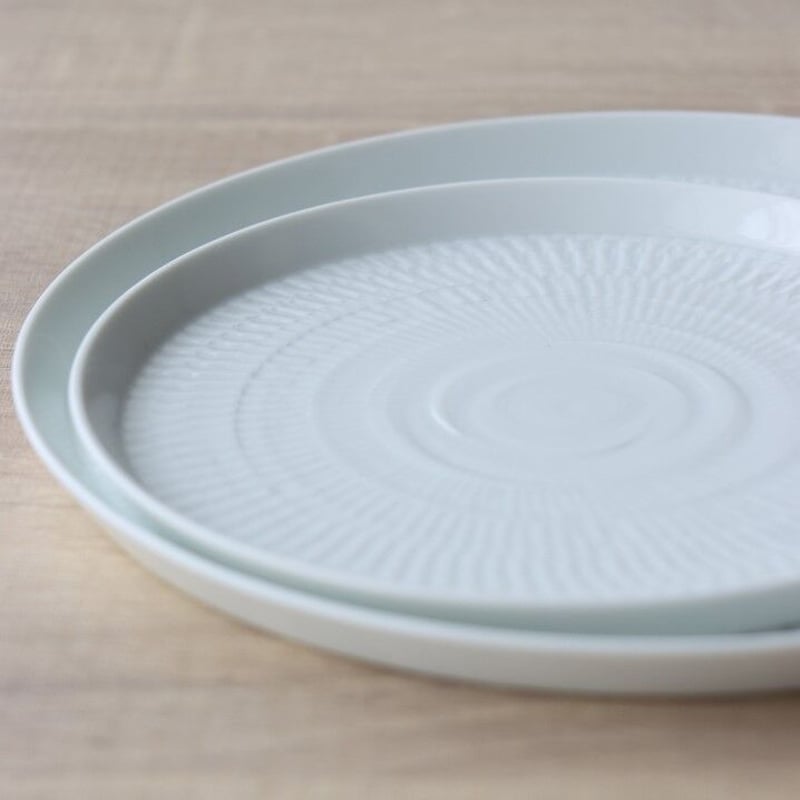 白磁 飛び鉋 丸プレート 16cm/21cm | 和食器通販 有田焼 山忠