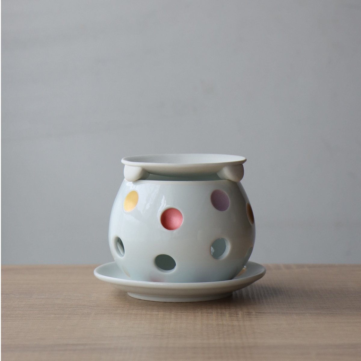 茶香炉　and 一輪挿し 茶香炉 水玉 マルチレッド | 和食器通販 有田焼 山忠｜おしゃれで