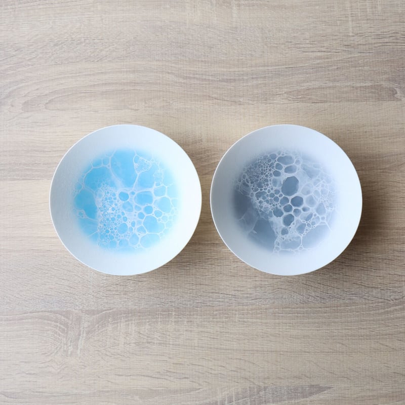 泡 ボウル 18cm blue/gray | 和食器通販 有田焼 山忠｜おしゃれで